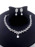 Clean silver plated geometric teardrop crystal accessory matrix map