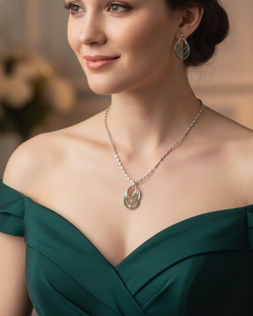 Dual flavor emerald green and rose pink wedding customer pendants
