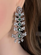 Majestic emerald green crystal chandelier wedding tier loops structural map