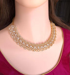 Mannequin studio product view gold crescent traditional bridal neck piece