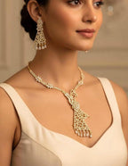 Delicate gold filigree floral pattern signature bridal neck loop card
