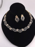 Premium gold overlay wave layout traditional mehndi function choker line