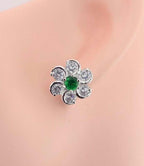 Delicate mini floral crystal clear studs for everyday elegance list