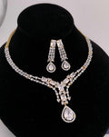 Grand multi branch layered clear cubic zirconia reception suite layout frame