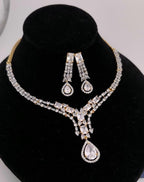 Grand multi branch layered clear cubic zirconia reception suite layout frame
