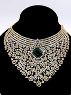 Green Kundan Choker Necklace & Earrings Set – Gold Plated Indian Bridal Jewelry