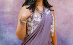 Blue CZ Bridal Jewelry Set | Silver Layered Necklace & Earrings