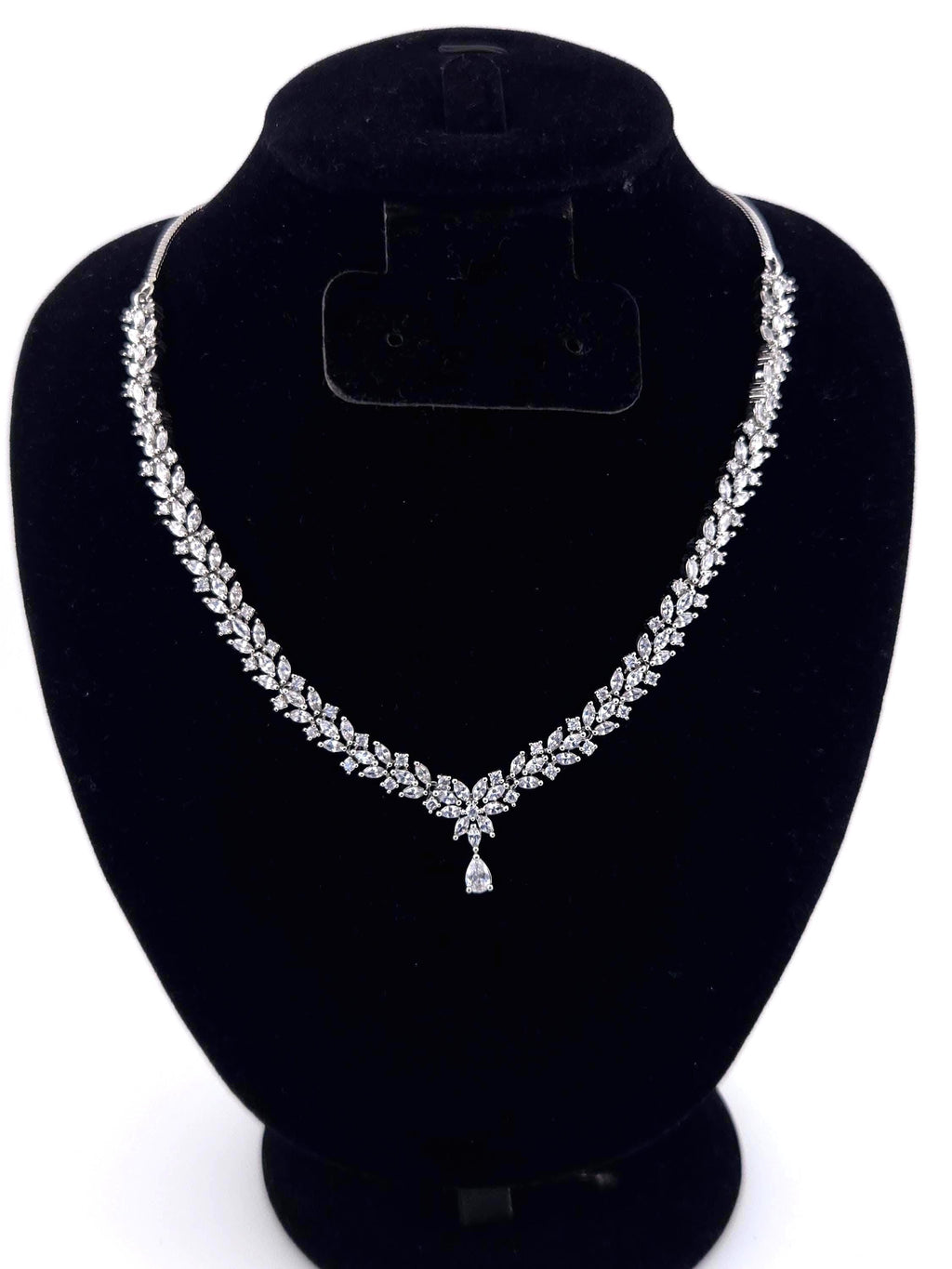American Diamond Bridal Jewelry Set – Necklace, Earrings, Bracelet, Ring
