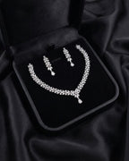 American Diamond Bridal Jewelry Set – Necklace, Earrings, Bracelet, Ring
