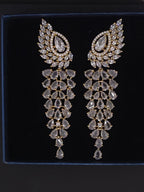 Crystal Chandelier Earrings | Bridal Wing Drop, CZ Jewelry