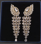 Crystal Chandelier Earrings | Bridal Wing Drop, CZ Jewelry