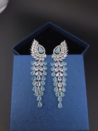 Crystal Chandelier Earrings | Bridal Wing Drop, CZ Jewelry