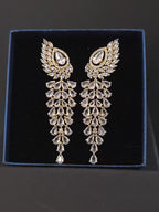Crystal Chandelier Earrings | Bridal Wing Drop, CZ Jewelry