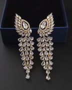 Crystal Chandelier Earrings | Bridal Wing Drop, CZ Jewelry