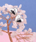 Sterling Silver Heart Stud Earrings with Cubic Zirconia | Minimalist Everyday Jewelry