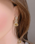CZ Teardrop Necklace Set Multicolor Indian Bridal Jewelry Gulnar