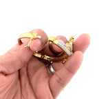 Gold Plated CZ Haath Phool – Indian Bridal Hand Jewelry, Adjustable Bracelet Ring Set