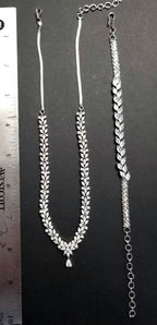 American Diamond Bridal Jewelry Set – Necklace, Earrings, Bracelet, Ring