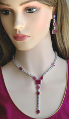 4-Piece CZ Bridal Jewelry Set Necklace Earrings Ring Bracelet Priya