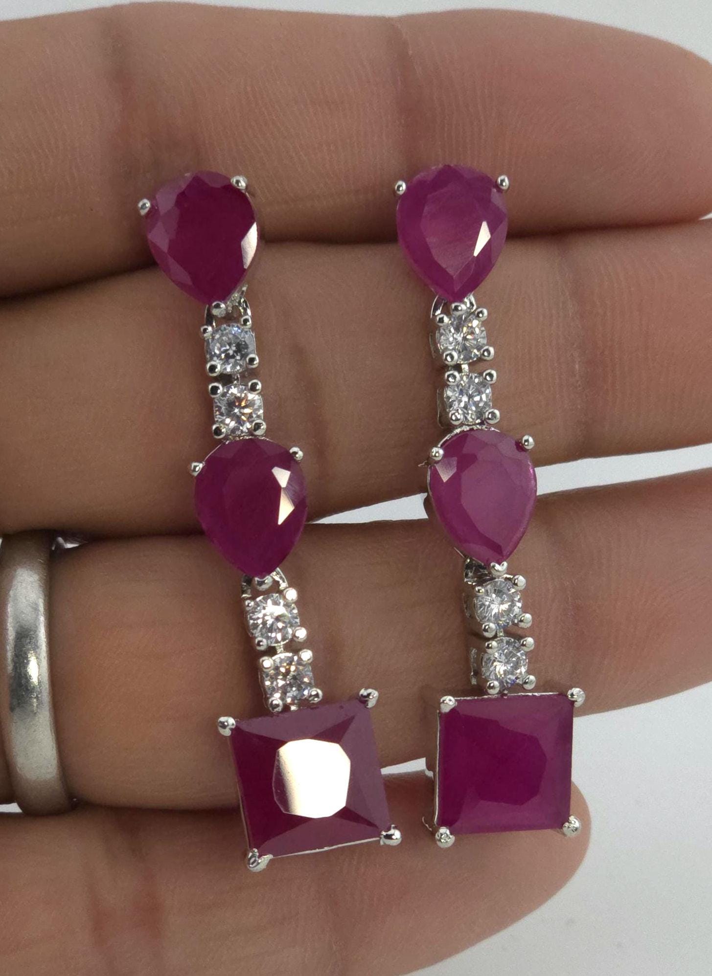 4-Piece CZ Bridal Jewelry Set Necklace Earrings Ring Bracelet Priya