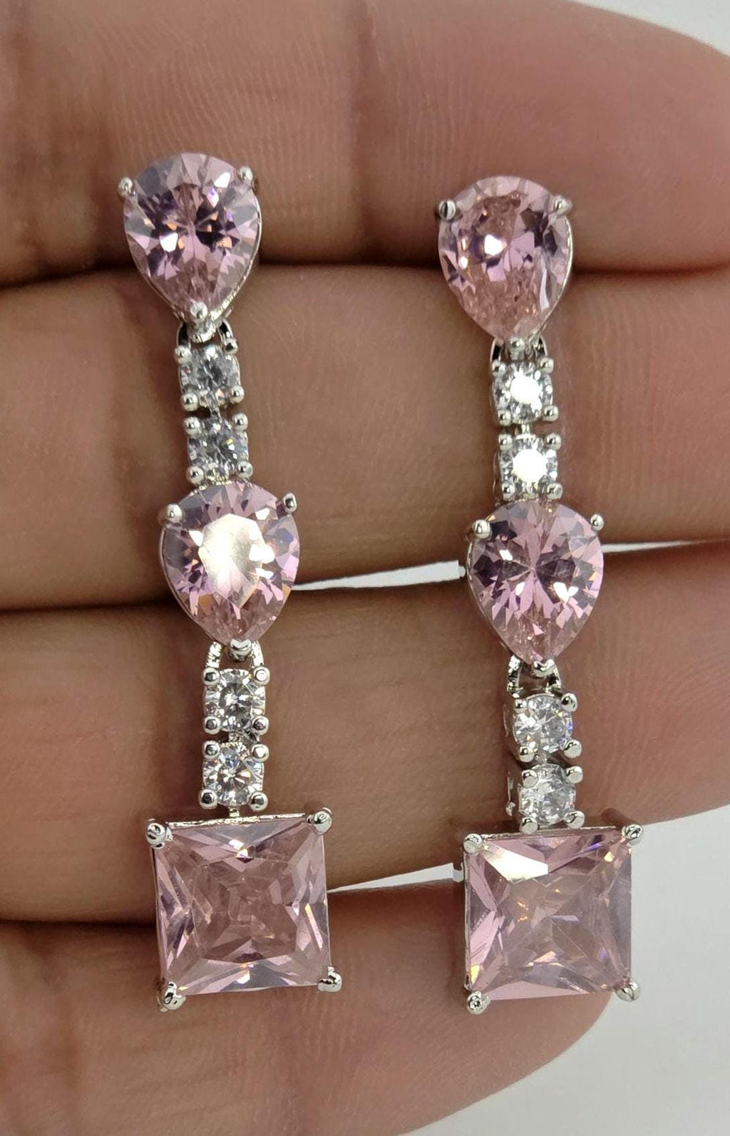 4-Piece CZ Bridal Jewelry Set Necklace Earrings Ring Bracelet Priya