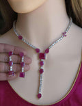 4-Piece CZ Bridal Jewelry Set Necklace Earrings Ring Bracelet Priya