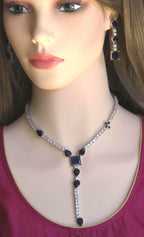 4-Piece CZ Bridal Jewelry Set Necklace Earrings Ring Bracelet Priya