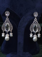 Pearl CZ Bridal Choker Set Indian Pakistani Wedding Necklace Nikah Walima Jewelry Moti