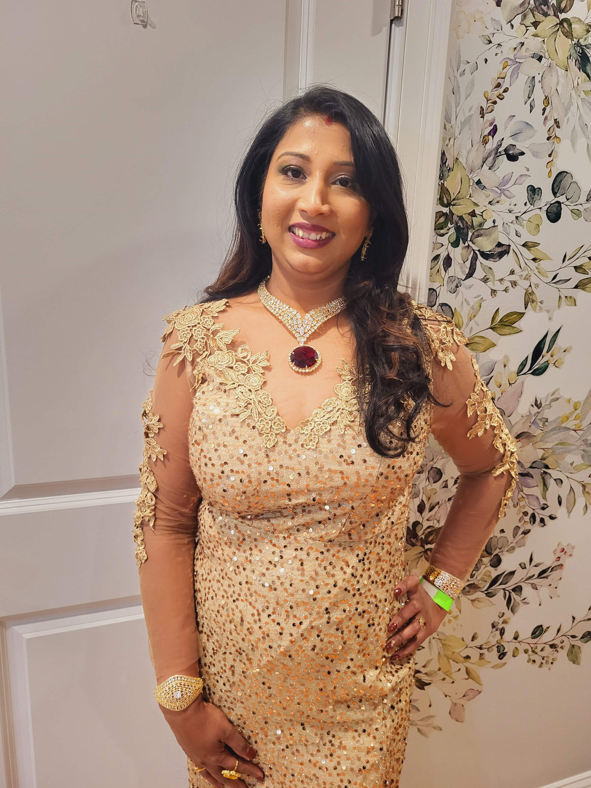 The Gala: Red Stone, Gold Gown, Full Commitment
