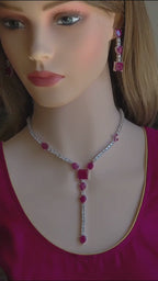 4-Piece CZ Bridal Jewelry Set Necklace Earrings Ring Bracelet Priya