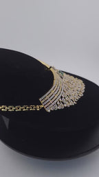 Green Kundan Choker Necklace & Earrings Set – Gold Plated Indian Bridal Jewelry