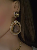 Navratna Kundan Polki Choker Necklace Set - Nadia