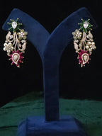 Multicolor Floral Garden CZ Necklace & Earring Set - Riya