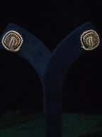 Turkish Kundan Multicolor Cabochon Collar Necklace & Stud Earring Set – Kalindi