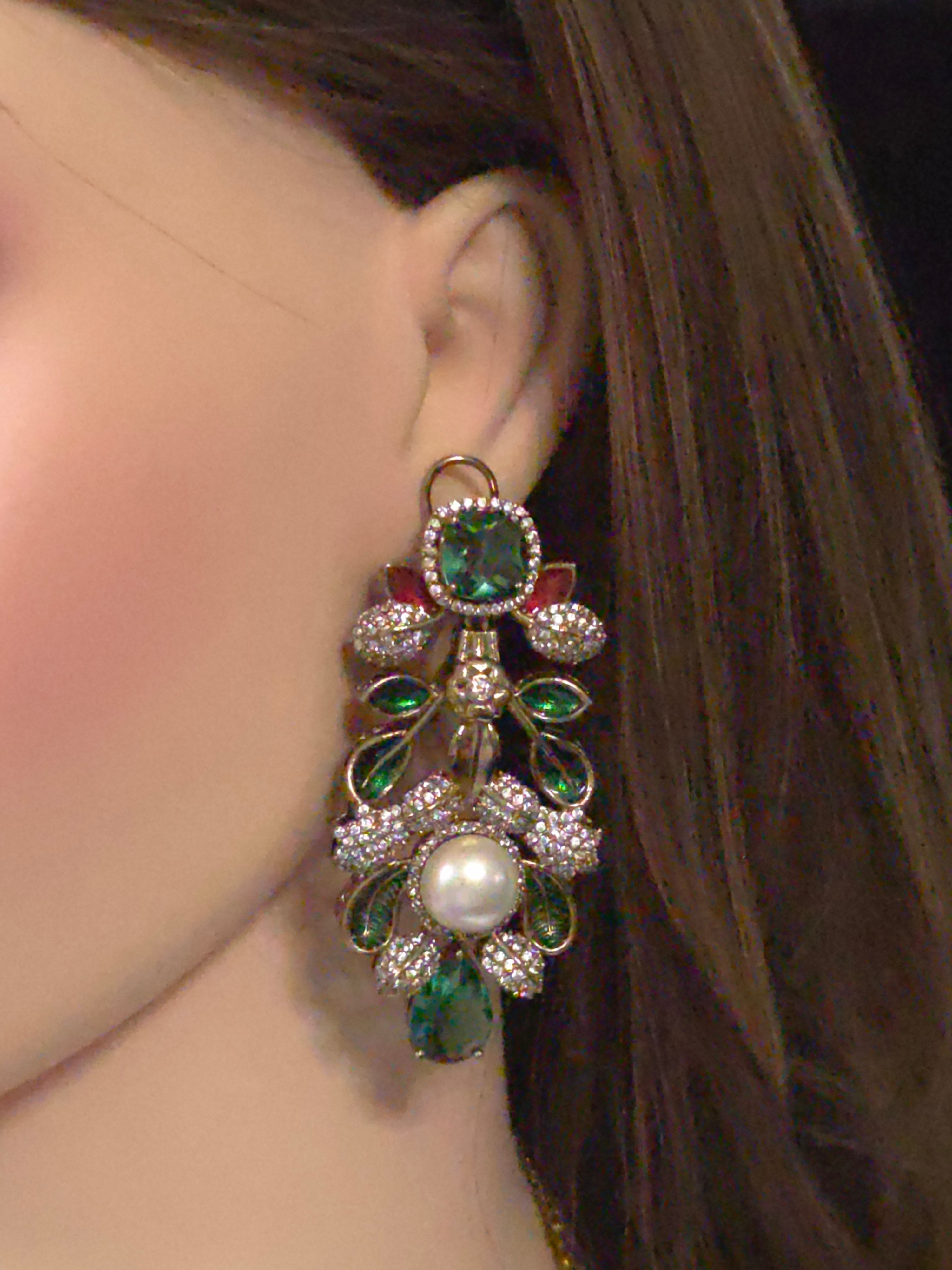 Emerald Garden Deer Statement Necklace & Earring Set Hirani