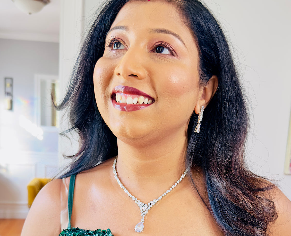 The Silver CZ V-Pendant